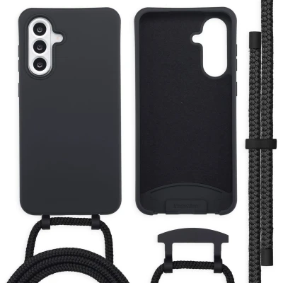 Afbeelding van imoshion Hoesje Geschikt voor Samsung Galaxy A36 / A56 Color Backcover met afneembaar koord Zwart