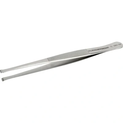Afbeelding van Lindström TL 582 SA Onderdelenpincet Plat breed, gebogen 115 mm