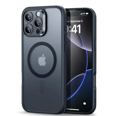 Afbeelding van ESR Classic Pro HaloLock Hoesje + Tempered Glass Geschikt voor Apple iPhone 16 Max Back Cover Compatibel met MagSafe Screen Protector Camera Bescherming Frosted Zwart