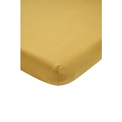 Afbeelding van Meyco Home Uni hoeslaken tweepersoons honey gold 180x210/220cm