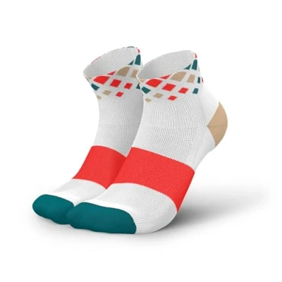 Afbeelding van INCYLENCE 1 paire de chaussettes course courtes pour homme et femme avec légère compression, CRYSTALS White Inferno, 35 38 EU