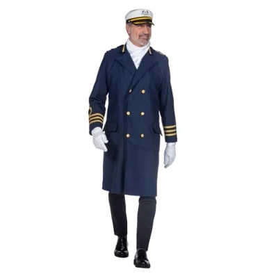 Afbeelding van Wilbers &amp; Kapitein Matroos Zeeman Kostuum Bo Tocht Man Blauw Large Carnavalskleding Verkleedkleding