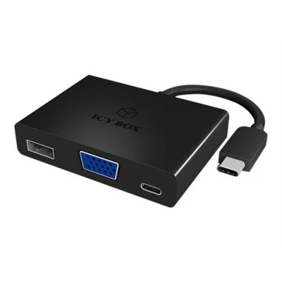 Image de ICY BOX IB DK4032 CPD adaptateur vidéo externe Parade PS176 noir
