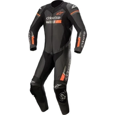 Afbeelding van Alpinestars Gp Force Chaser Leather Suit 1 Pc Black Red Fluo 54 Maat Racepak