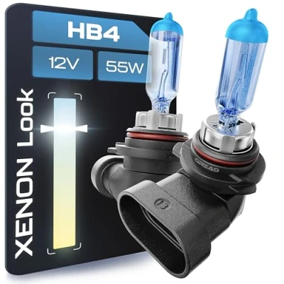 Afbeelding van Gread Halogeen koplampen HB4 55 W voor auto&#039;s, xenon look, 8500 K, superwit, 2 stuks