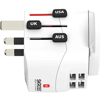 Afbeelding van Skross 1302471 Reisstekker PRO Light USB (4xA) World