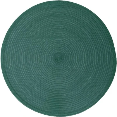 Afbeelding van Atmosphera onderlegger Set van 4 Smaragd groen Gevlochten Tafelonderlegger Placemat