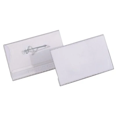 Afbeelding van Badge Durable 8008 met speld 40x75mm Omdoos a 100 stuk stuks