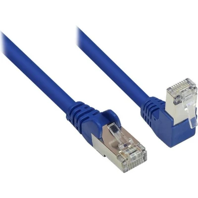 Afbeelding van S/FTP CAT6 Gigabit netwerkkabel haaks/recht / blauw 5 meter