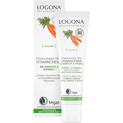 Afbeelding van LOGONA Naturkosmetik Gevitamineerde crème die de teint optimaliseert, met een lichte tint, geeft huid gelijkmatige teint, veganistisch, 30 ml