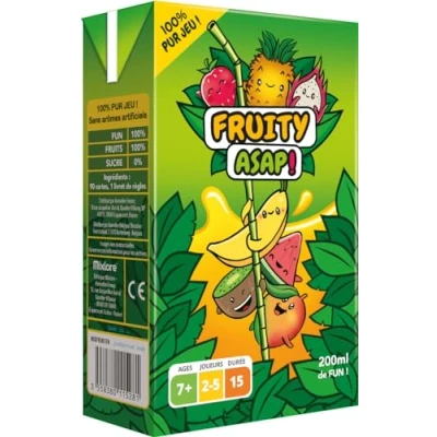 Afbeelding van Asmodee Mixlore FRUITY ASAP Sfeerspel voor kinderen vanaf 7 jaar Maak snel fruitstunts Kaartspel ontwikkelt snelheid en coördinatie 2 tot 4 spelers 15 minuten In het Frans