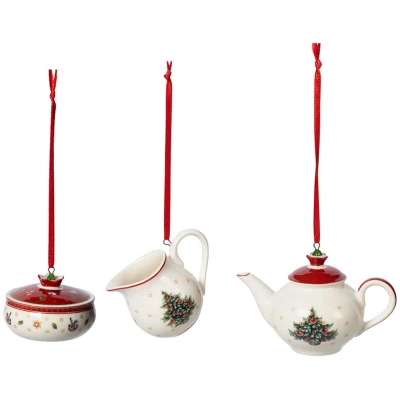 Afbeelding van Villeroy &amp; Boch Koffieset Kersthanger 3 delig Gebroken Wit