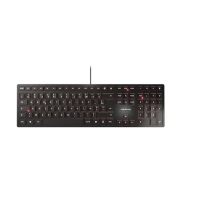 Afbeelding van CHERRY KC 6000 Slim, Franse lay out, AZERTY toetsenbord, bekabeld schaarmechanisme voor perfect typen, ultraplat ontwerp, zwart
