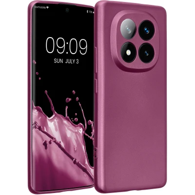 Afbeelding van kwmobile metallic telefoonhoesje van TPU geschikt voor Xiaomi Redmi Note 14 Pro+ 5G / Pro Plus Flexible case smartphone In lila
