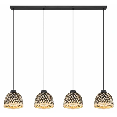 Afbeelding van Globo hanglamp Colly zwart metaal 15767 4H