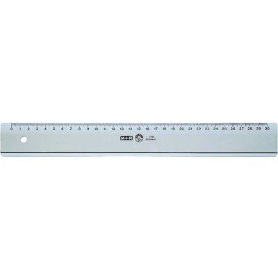 Afbeelding van Mobius &amp; Ruppert #*Liniaal M+R 30cm plastic rookgrijs