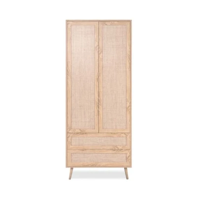 Afbeelding van Finori Kast Bali Eiken/Riet Decor 2 deurs