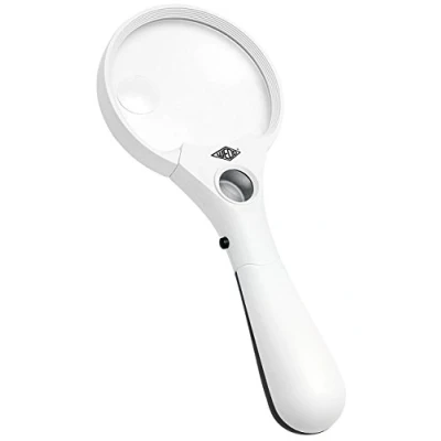 Image de WEDO Loupe PROFI avec poignée et lumière LED, rond, blanc
