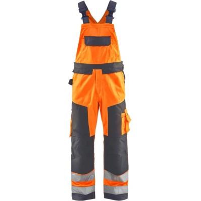 Afbeelding van Blaklader Bretelbroek High Vis 2660 1811 Oranje/Medium Grijs C152