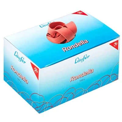 Afbeelding van Läufer Rondella 51241 Elastische armbanden 200 x 17 mm, diameter 125 elastieken mm breed, 1 kg karton, rood