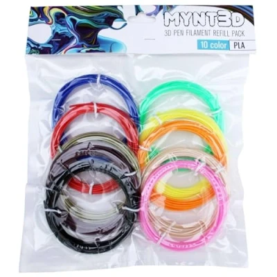 Afbeelding van MYNT3D PLA 3D Pen filament navulverpakking (10 kleuren, elk 3 m)
