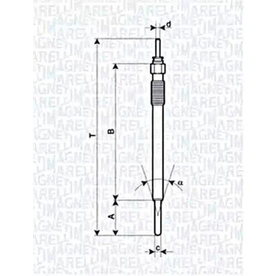 Afbeelding van MAGNETI MARELLI 062900091304 Gloeibougie 11V 10A M10X1,25 TOYOTA: Corolla Verso, Avensis II Saloon