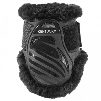 Afbeelding van Kentucky Strijklappen Young Horse Vegan Sheepskin Zwart/Zwart L