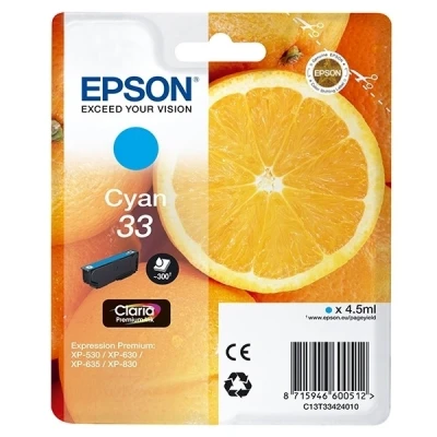 Image de Cartouche d&#039;encre Epson Oranges Claria Home 33 Cyan