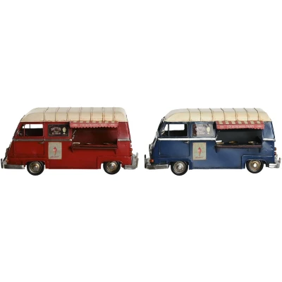 Afbeelding van Decoratieve figuren Home ESPRIT Blauw Rood Beige Vintage 33 x 17 16 cm (2 Stuks)