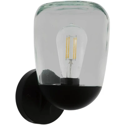 Afbeelding van EGLO Donatori Wandlamp buiten E27 15.5 cm Zwart
