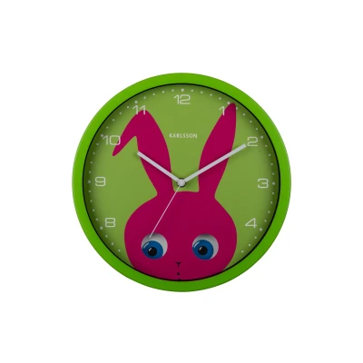Afbeelding van Karlsson Wandklok Peekaboo Ladybug Groen Ø30,8cm