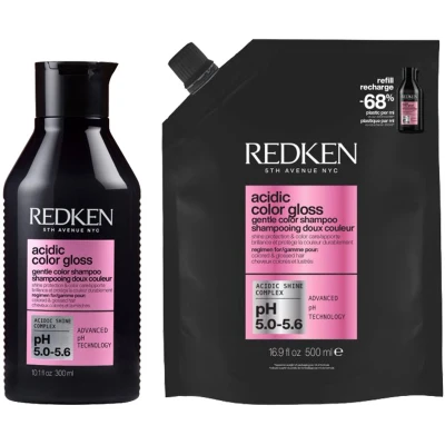 Afbeelding van Redken Acidic Color Gloss Shampoo 300ml + Refill Pouch 500ml bundel/set/pakket