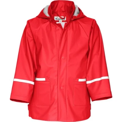 Image de Playshoes Waterproof Raincoat Blouson Garçon, Rouge (Red), 80