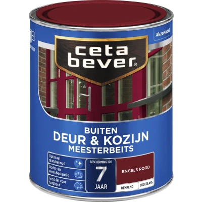 Afbeelding van Ceta Bever Dekkend Meesterbeits 407 Engels Rood Zijdeglans Blanke lak &amp; Beits