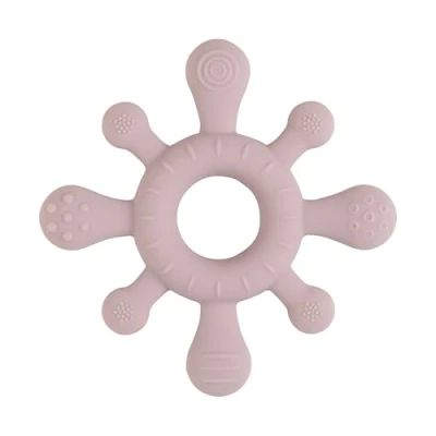 Afbeelding van Baby&#039;s Only Siliconen Baby bijtring Bijtspeeltje blossom Oud Roze cadeau