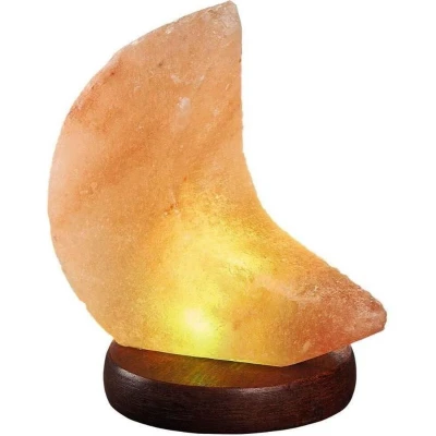 Afbeelding van Moses Lamp Zoutkristal Junior 9 X 13 Cm Hout Oranje/bruin