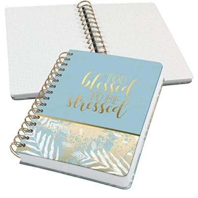 Afbeelding van Sigel spiraal notitieboek A5 Jolie hardcover 240 pagina&#039;s dots 120 grams papier Heavenly Leaves SI JN615