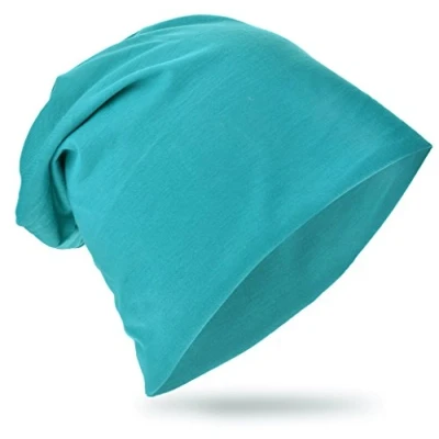 Afbeelding van Miobo Jersey Slouch Beanie Long Unisex effen heren dames maat standaard en XXL, Benzine.