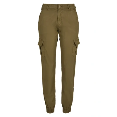 Afbeelding van Urban Classics HIGH Waist Cargobroek, Dames, Maat: 26, Summerolive