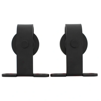 Afbeelding van Intersteel Set van 2 hangrollen Basic Top 140 mm mat zwart