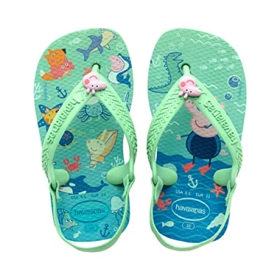 Afbeelding van Havaianas Baby Peppa Pig, uniseks babyslippers, Green Garden
