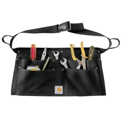 Afbeelding van Carhartt A09 Firm Duck Half Apron Gereedschapsriem, Kleur: Zwart, Maat: M
