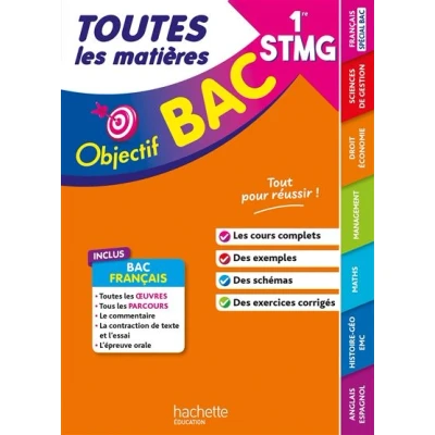 Image de Objectif BAC 2026 1re STMG Toutes les matières