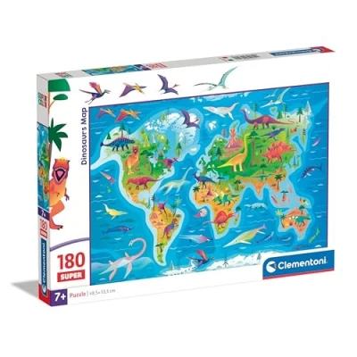 Afbeelding van Clementoni Legpuzzel Super Color Dinosaurus Map, 180st.