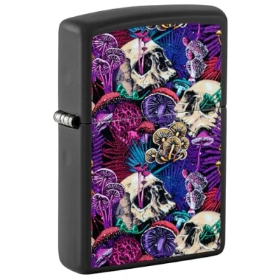 Afbeelding van Zippo aansteker Zwart Pyschedelic Mushroom Design