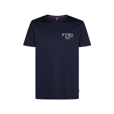 Afbeelding van Petrol Industries LOGO Pawnee Tshirt print, Heren, Maat: Small, Deep capri