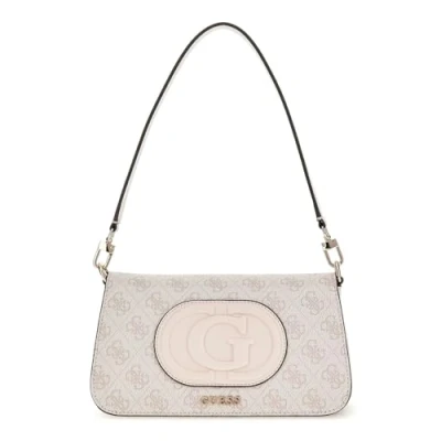 Afbeelding van Guess Mietta FLAP Shoulder BAG Schoudertas, Dames, Maat: One Size, Dove logo/stone