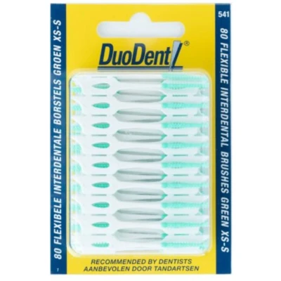 Afbeelding van Duodent Flexibele Interdentale Borstels Groen XS S 80ST