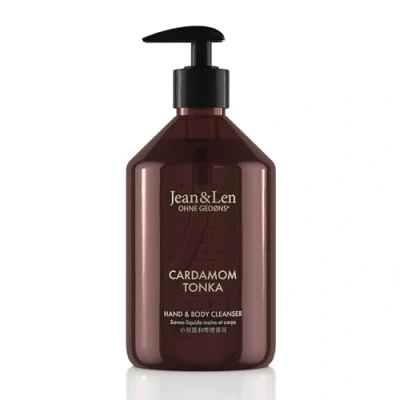Afbeelding van Jean &amp; Len Cardamom Tonka hand en lichaamsreiniger voor een geurige reinigingservaring, lichaams handzeep in hoogwaardige fles, exotische geur