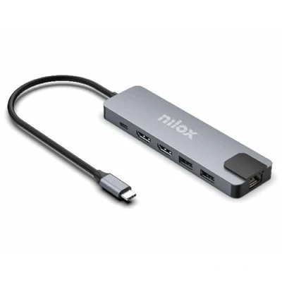 Afbeelding van Hub USB Nilox NXDSUSBC08 Grijs